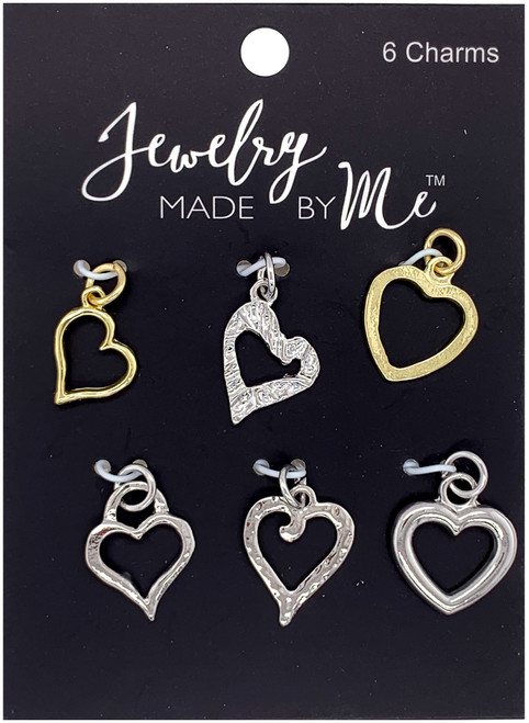 3 Pack - Jewelry Made By Me Charms 6/Pkg-Heart - P1581381 - 842702146705