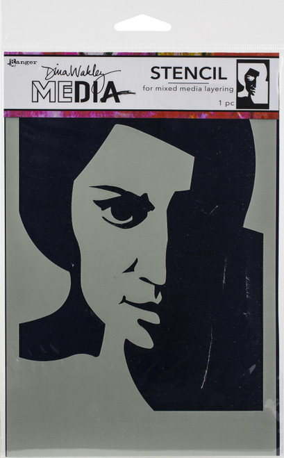 Dina Wakley Media Stencils 9"X6"-Pensive Face MDS-74861 - 789541074861