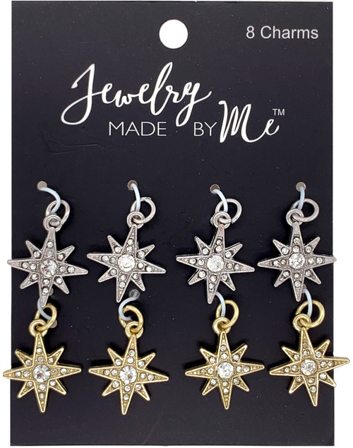 3 Pack - Jewelry Made By Me Charms 8/Pkg-Stars - 22190109 - 842702146668