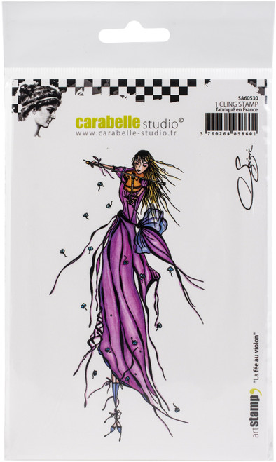 Carabelle Studio Cling Stamp A6 By Soizic-The Violin Fairy SA60530 - 3760264058601