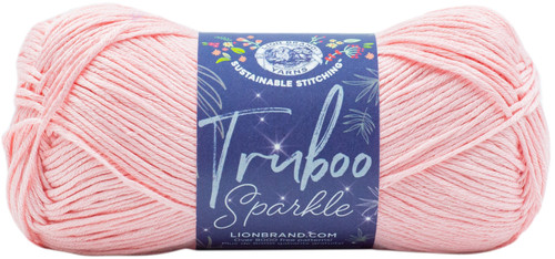 3 Pack Lion Brand Truboo Sparkle Yarn-Blush 836-307 - 023032074252