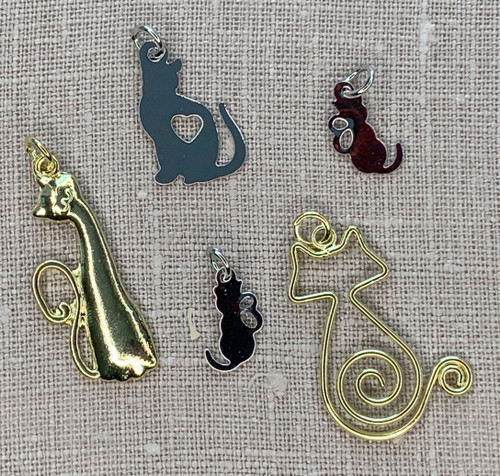 3 Pack - Jewelry Made By Me Charms 5/Pkg-Cat - 22190104