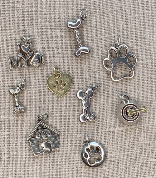 3 Pack - Jewelry Made By Me Charms 9/Pkg-Silver Dog - 22190102