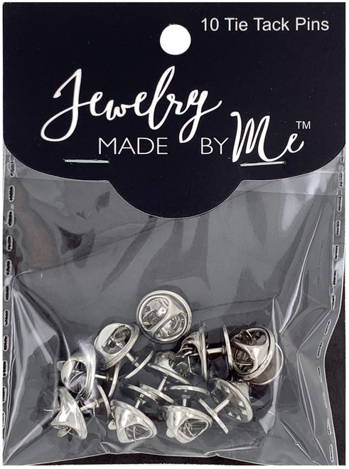 3 Pack Jewelry Made By Me Tie Tack Pin Back 10/Pkg-Silver 22190178 - 842702146859