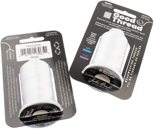 John Bead Good Thread 500m Spool-White - 7442WHT John Bead Good Thread 500m Spool-White - 7442WHT