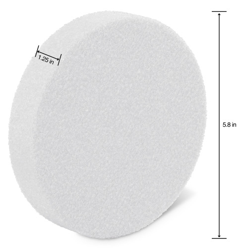 48 Pack - FloraCraft CraftFoM Disc Bulk Pack-1.25"X5.8" - D6125W