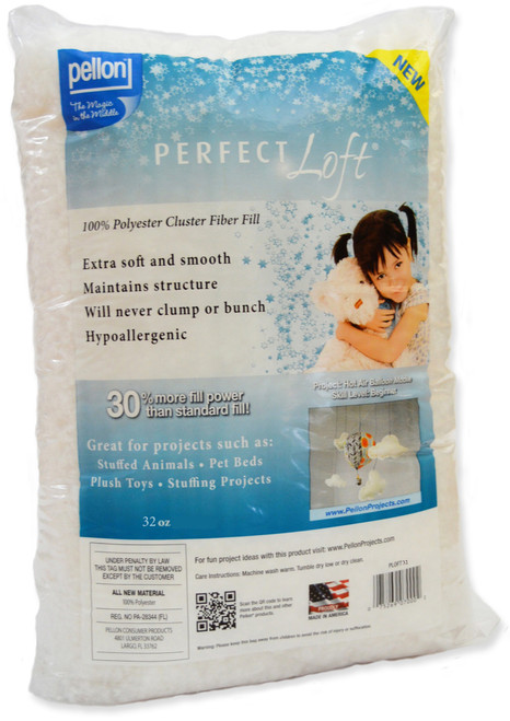 Pellon Perfect Loft Cluster Fiber Fill 32oz-White PLOFT32 - 075269070507