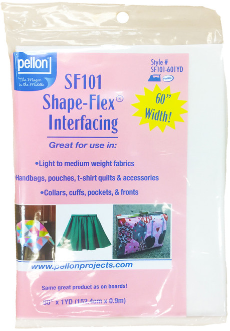 Pellon Shape-Flex Woven Interfacing-White 60"X1yd - SF101601 - 075269076455