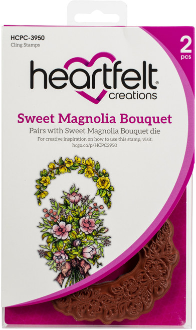 Heartfelt Creations Cling Rubber Stamp Set-Sweet Magnolia Bouquet -HCPC3950 - 817550026110