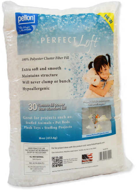 Pellon Perfect Loft Cluster Fiber Fill 16oz-White PLOFT16 - 075269070002