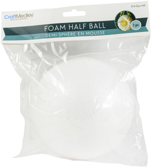 6 Pack Craft Medley Foam Half Ball 6" SB056 - 775749253122