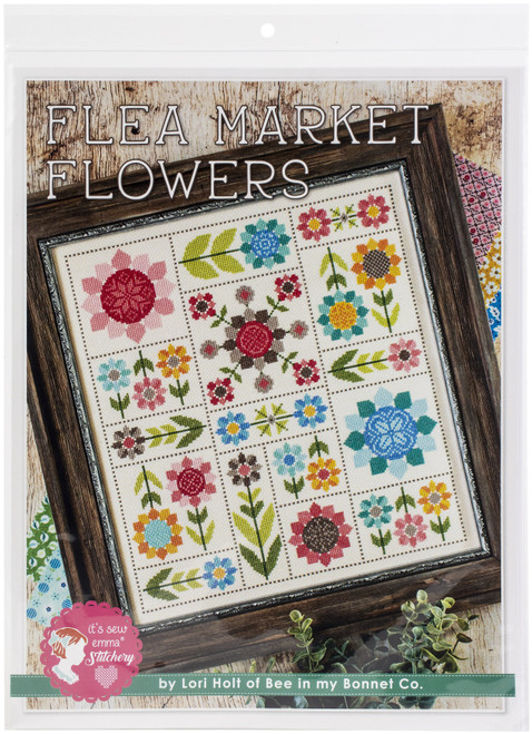 It's Sew Emma Cross Stitch Pattern -Flea Market Flowers By Lori Holt ISE438 - 672975768362