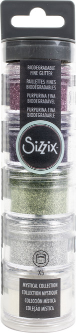 Sizzix Making Essential Biodegradable Fine Glitter 12g-Iridescent, 5/Pkg 665273 - 630454270805