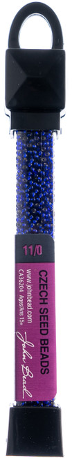 John Bead Czech Seed Beads 24g-11/0 Transparent Royal Blue S/L - 63210001-0817 - 665772149922 John Bead Czech Seed Beads 24g-11/0 Transparent Royal Blue S/L - 63210001-0817 - 665772149922