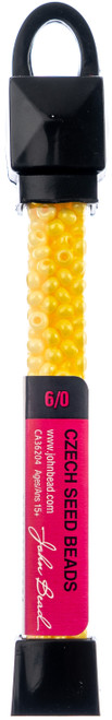 John Bead Czech Seed Beads 24g-6/0 Lemon Drop - 63210001-0001 - 623840841062