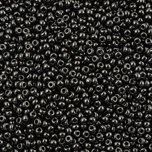 John Bead Czech Seed Beads 24g-11/0 Opaque Black 63210001-0851