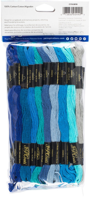 3 Pack - Coats & Clark 6-Strand Embroidery Floss Value Pack 36/Pkg-Pool Party - C11V0018