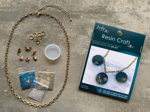 Jewelry Made By Me Resin Craft DIY Kit-Seaside Necklace RSMINIKT-18008 - 842702172506