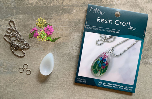 Jewelry Made By Me Resin Craft DIY Kit-Teardrop Necklace - RSMINIKT-18009 - 842702172513
