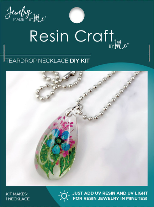 Jewelry Made By Me Resin Craft DIY Kit-Teardrop Necklace - RSMINIKT-18009 Jewelry Made By Me Resin Craft DIY Kit-Teardrop Necklace - RSMINIKT-18009