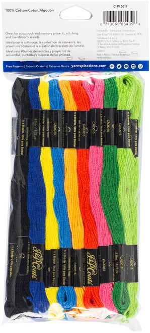 3 Pack - Coats & Clark 6-Strand Embroidery Floss Value Pack 36/Pkg-Fiesta - C11V0017