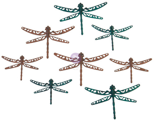 2 Pack - Finnabair Mechanicals Metal Embellishments-Scrapyard Dragonflies, 8/Pkg - 968526
