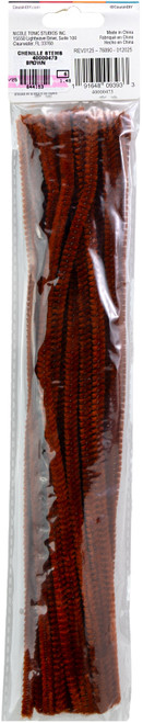 6 Pack - CousinDIY Chenille Stems 6mmx12" 25/Pkg-Brown - 5A002F5W-00473
