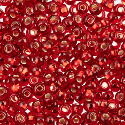 John Bead Czech Seed Beads 24g-6/0 Ruby S/L 63210001-0069