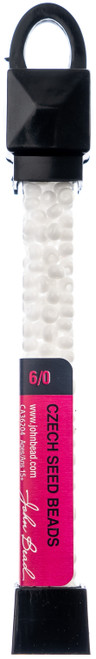 John Bead Czech Seed Beads 24g-6/0 White - 63210001-0046 - 623840842274