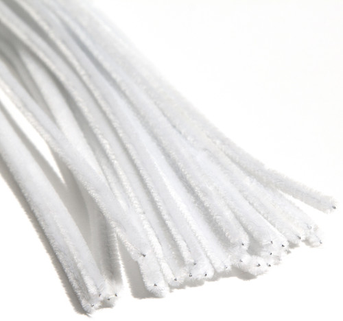 6 Pack CousinDIY Chenille Stems 6mmx12" 25/Pkg-White CHNSTM6M-00468