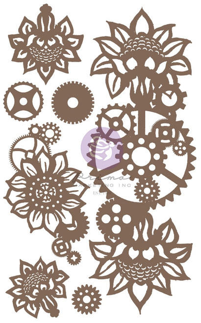 3 Pack Finnabair Decorative Chipboard-Machine Floral Decors, 7/Pkg 968885 - 655350968885