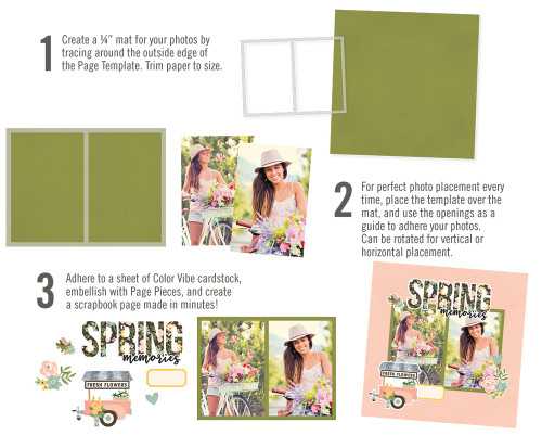 3 Pack - Simple Stories Simple Pages Page Template-(1) 4-4"X4" - SPT15830