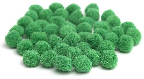 6 Pack CousinDIY Pom-Poms .75" Inch 45/Pkg-Kelly Green POM34IN-00809