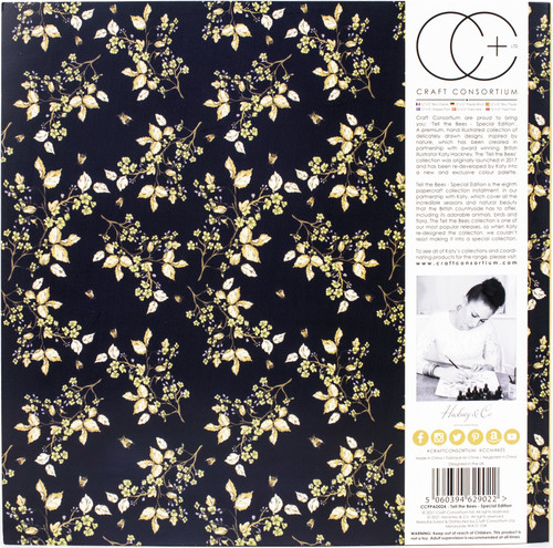 Craft Consortium Double-Sided Paper Pad 12"X12" 40/Pkg-Tell The Bees - Special Edition - PAD024