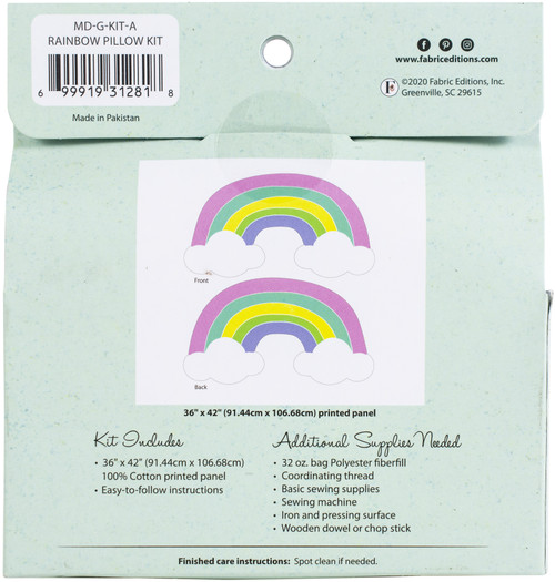 Fabric Palette Pillow Kit-Rainbow -MDGKITA