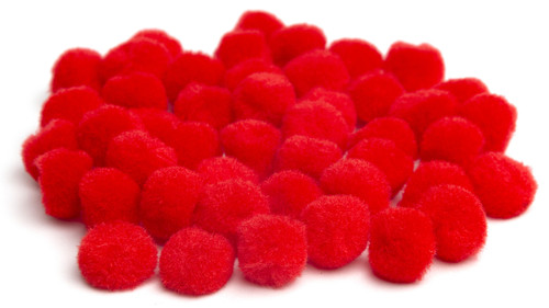 6 Pack - CousinDIY Pom-Poms .75" Inch 45/Pkg-Red - 5A002F7D-00794