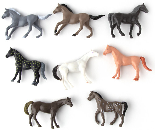 3 Pack - CousinDIY Plastic Horses 8/Pkg- - 40000431
