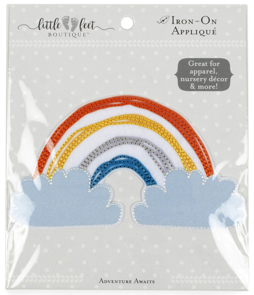Fabric Editions Little Feet Boutique Iron-On Applique-Adventure Rainbow LFBPAT-PNBW - 699919320585