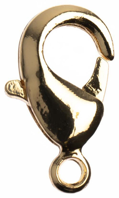 John Bead Lobster Clasp 12mm 6/Pkg-18kt Gold Plated - 10401902