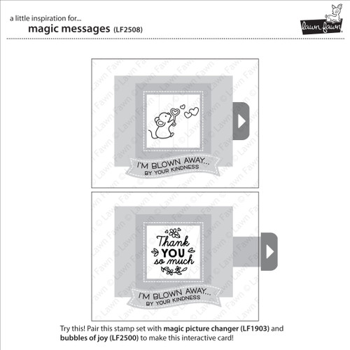 Lawn Fawn Clear Stamps 4"X6"-Magic Messages LF2508