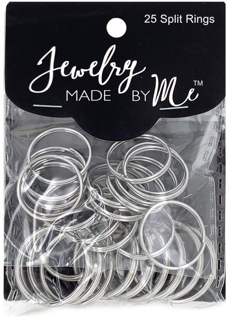 Jewelry Made By Me Large Split Rings 25/Pkg-Silver - 22190219 - 842702146989