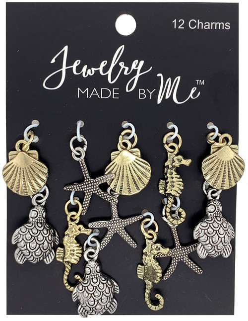 Jewelry Made By Me Charms 12/Pkg-Sea Life 22190105 - 842702146644