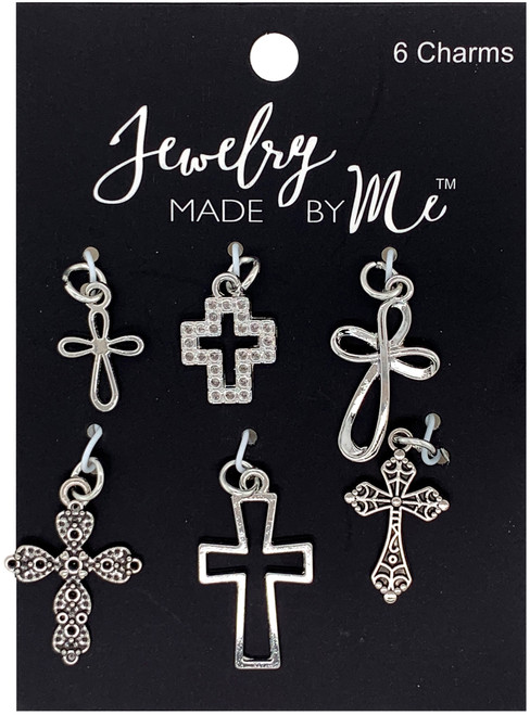 Jewelry Made By Me Charms 6/Pkg-Cross 22190103 - 842702146620