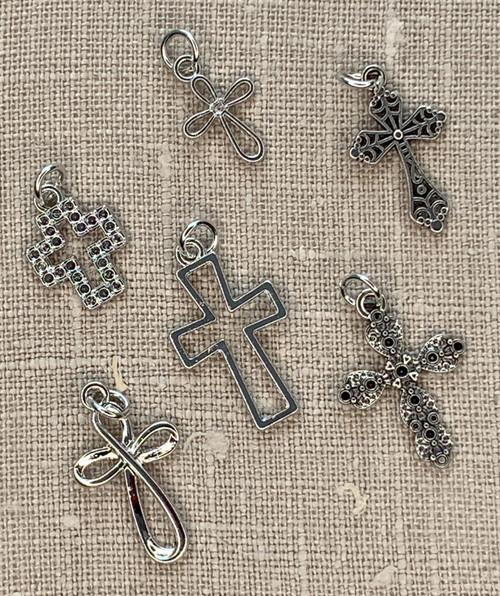 Jewelry Made By Me Charms 6/Pkg-Cross - 22190103