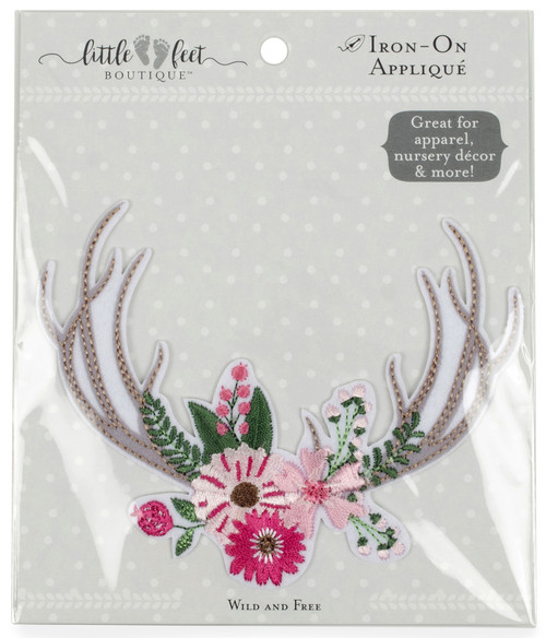 Fabric Editions Little Feet Boutique Iron-On Applique-Wild And Free Antler LFBPAT-ANTL - 699919320943