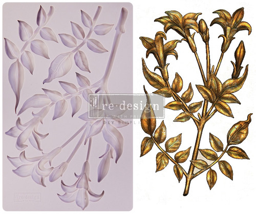 Prima Marketing Re-Design Mould 5"X8"X8mm-Lily Flowers 650483