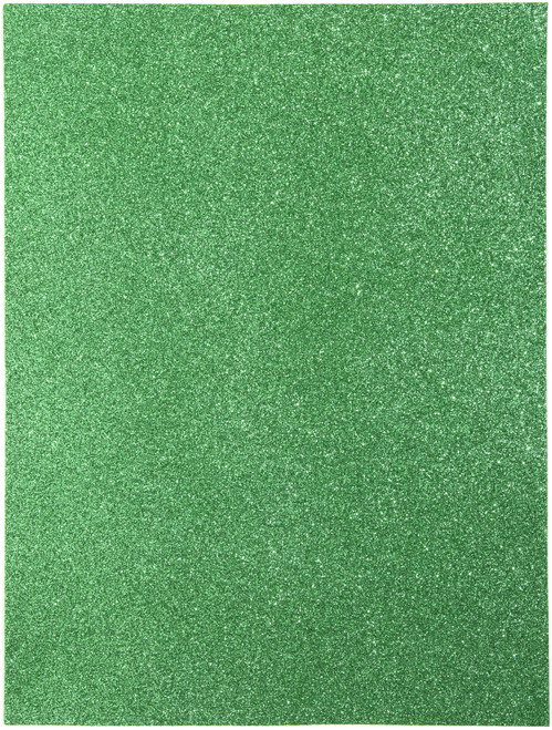 6 Pack CousinDIY Glitter Foam Sheet 9"X12" 2mm-Green A50026MD-588 - 191648094756