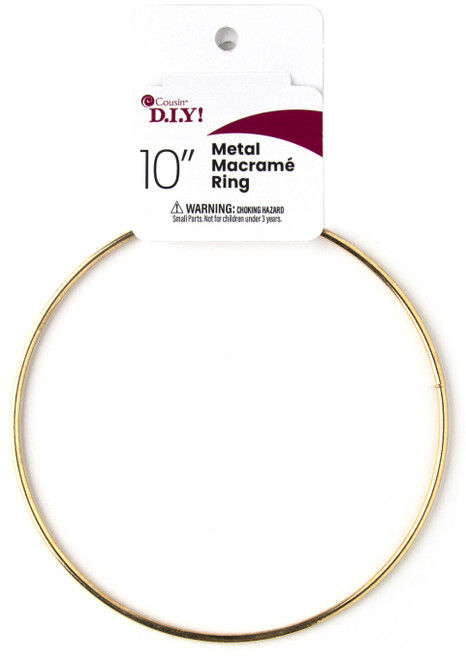 3 Pack CousinDIY Metal Macrame Ring 10"-Gold 40000650 - 191648095050