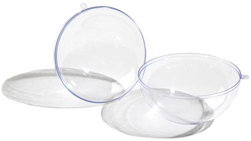 6 Pack Plastic Hanging Ball Ornament 60mm-Clear 40000678