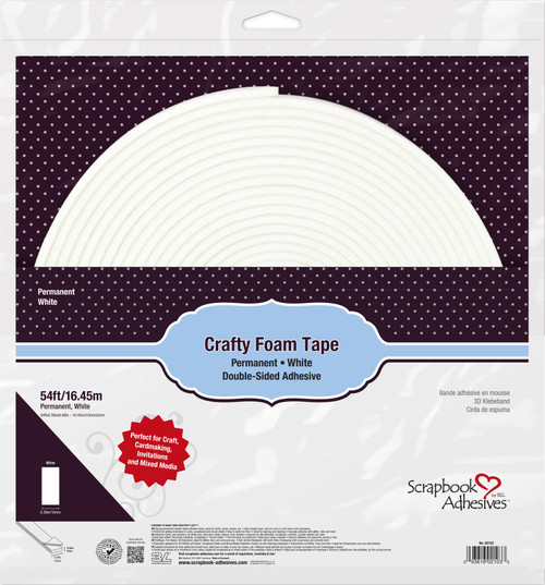 Scrapbook Adhesives Crafty Foam Tape Roll-White, .39"X54' 02103-20 - 093616021033